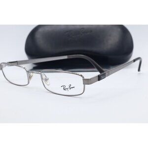 Ray Ban RB 6976 2553 Silver Rectangle Eyeglasses clear Lenses 49mm